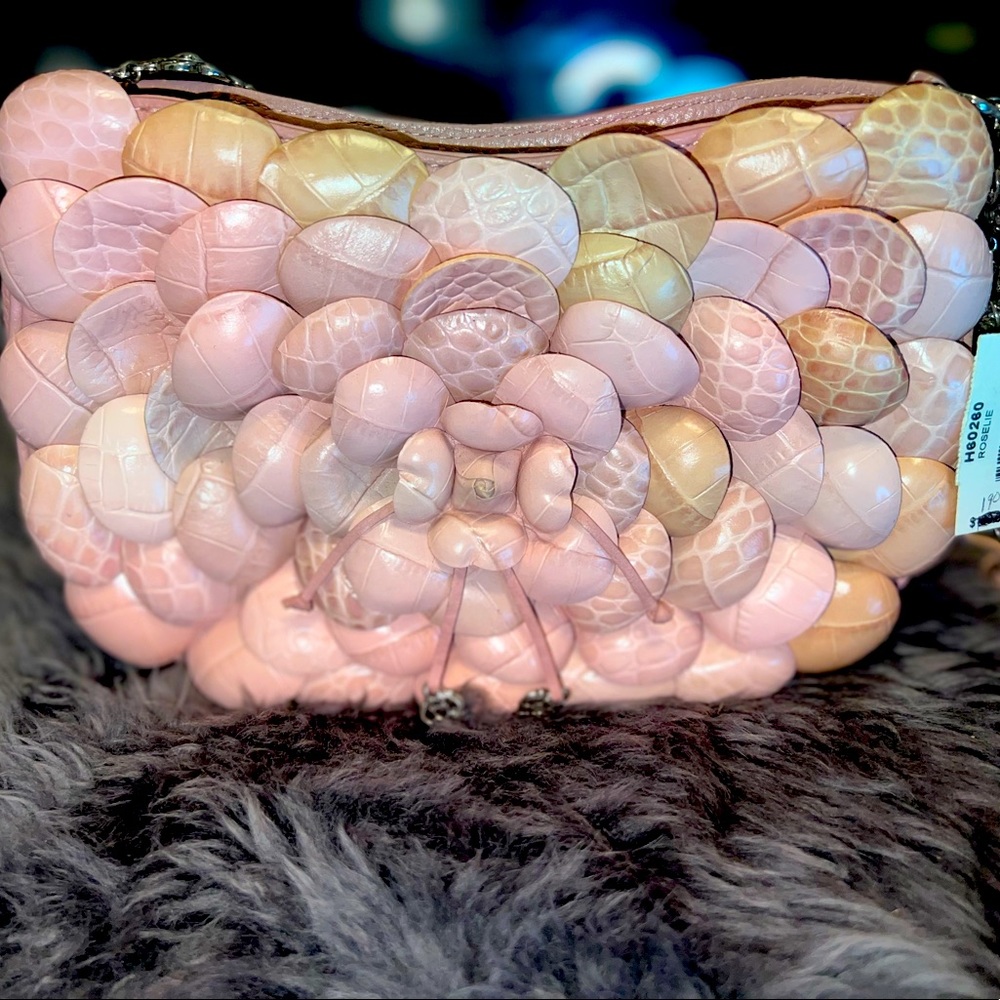 Brighton leather and snakeskin shoulder bag.